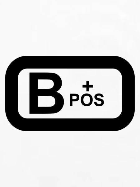 Blutgruppe b pos patch / symbol