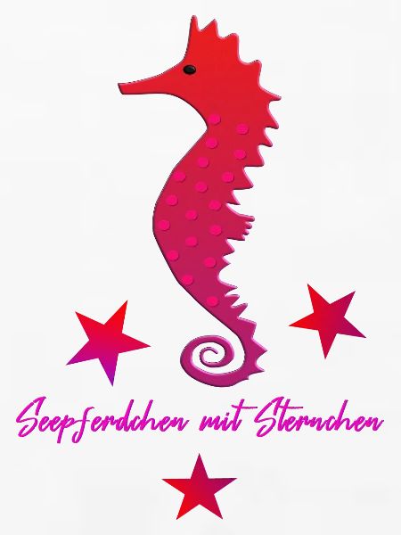 rotes Seepferd mit Sternchen