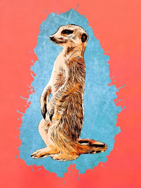 Erdmännchen - Blau