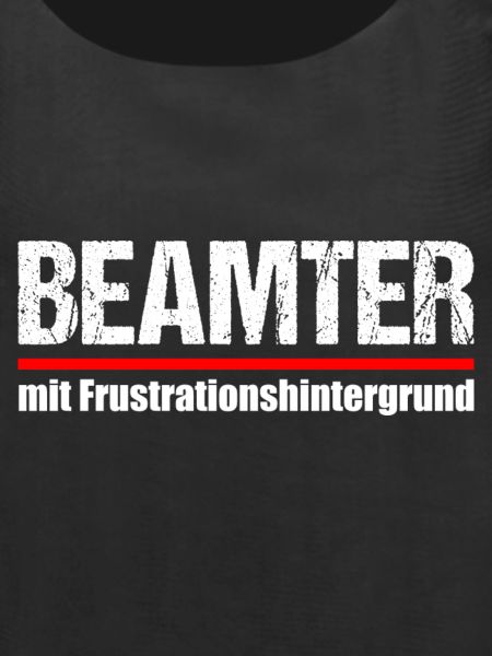 Beamter mit Frustrationshintergrund