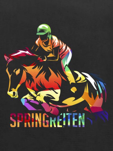 Schwungvoller Springreiter Parcours
