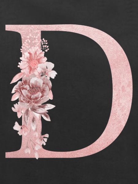 D Monogramm Rosen Glitzer