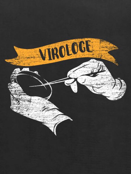 Scharfsinniger Virologe Mikroskop