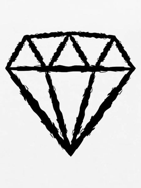 Diamant Schwarz Symbol