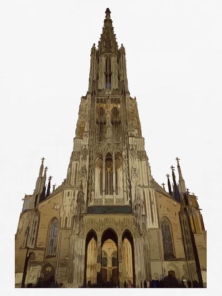 Ulmer Münster gemalt