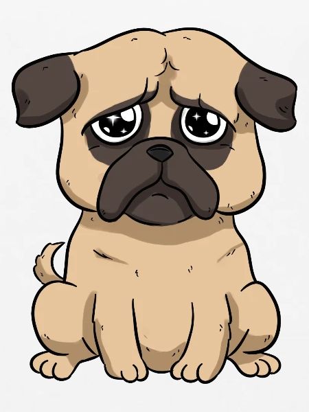 Trauriger Mops