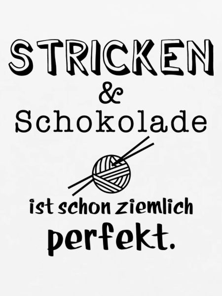 stricken und schokolade