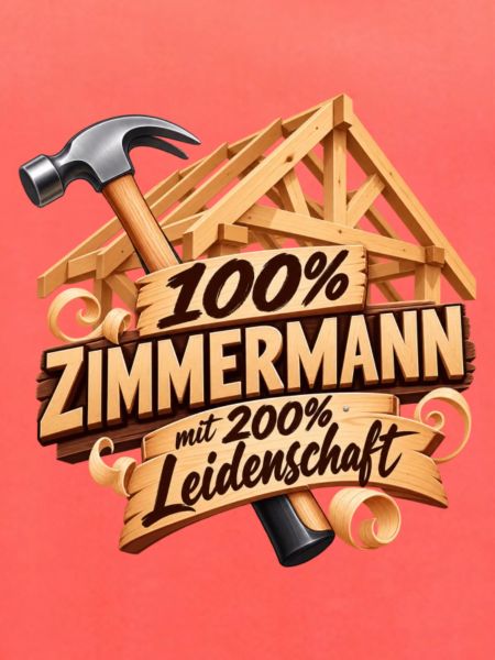 100% Zimmermann Leidenschaft Holzschild