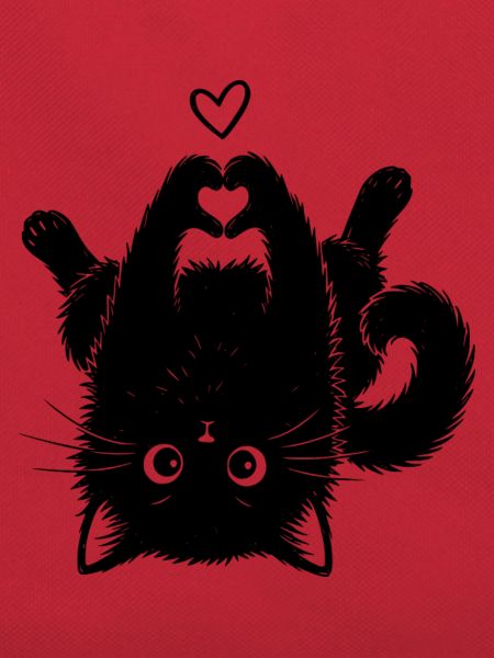 Süße schwarze Katze