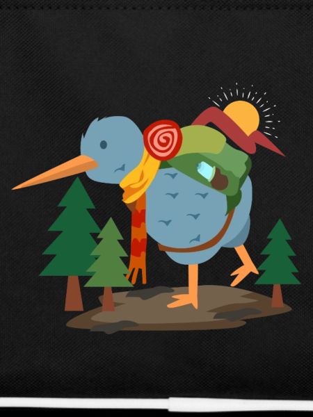 Reiselustiger Kiwivogel Backpacker