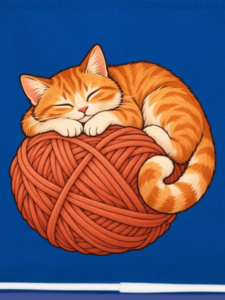 Katze mit Garn