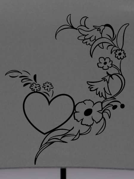 Blumenranke mit Herz