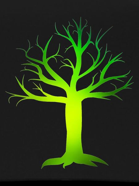 Neonbaum Gradientgrafik