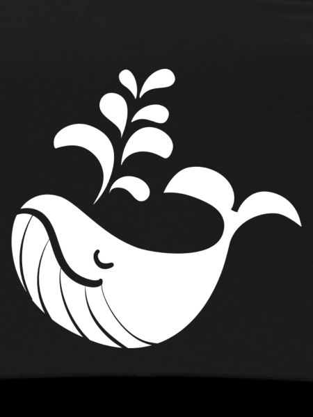 Wal mit Wasserstrahl-Design