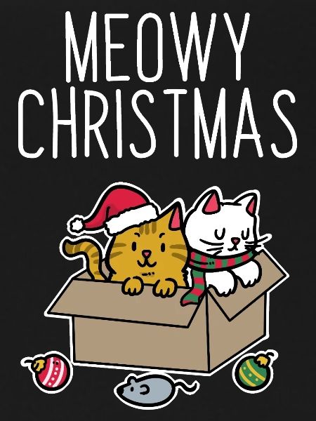 Verschmuste Weihnachtskatze Geschenk