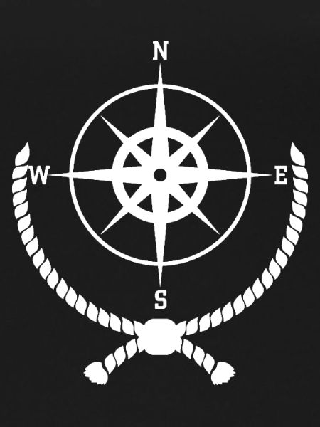 Nautischer Kompass mit Seil