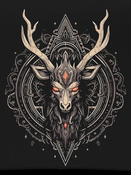 Nachtwald Geweih Mandala
