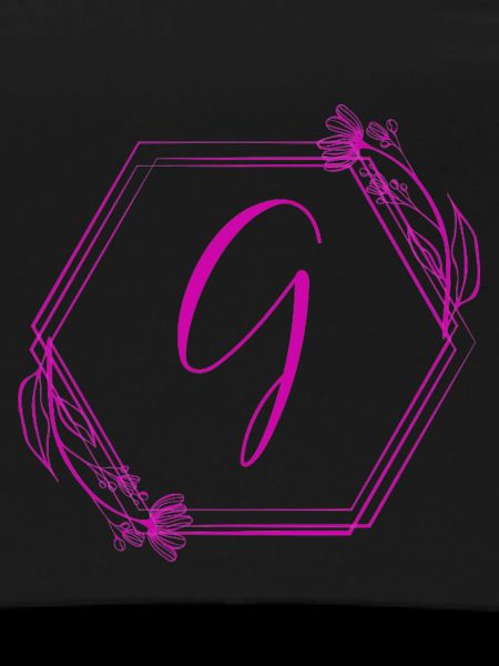 G Blütenmonogramm im Hex-Frame