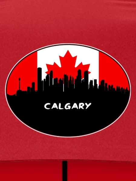 Calgary Kanada-Flaggen-Skyline-Schattenbild-Reise