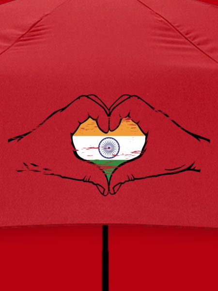 Indien Flagge Herzform used