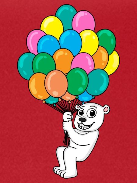 Eisbär Luftballon