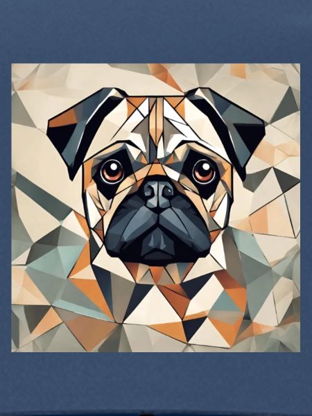 Polygon Mops Porträt