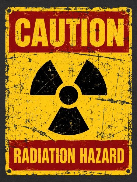 Strahlenwarnschild Radioaktiv - Nuklear - Caution