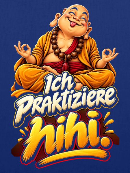 Gelassener Buddha mit Wortwitz