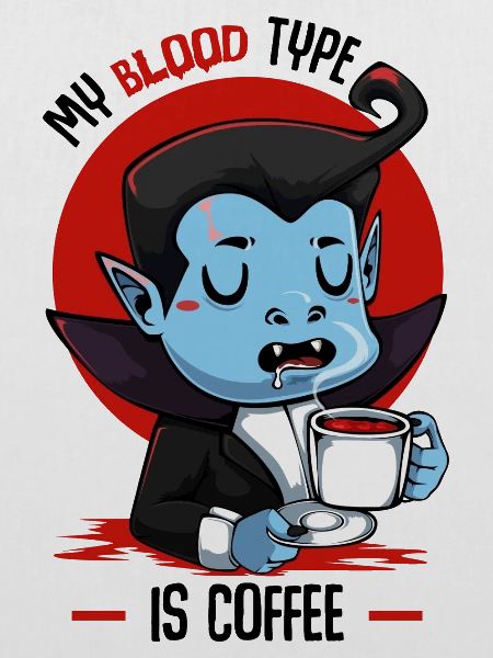 Blood Coffee Vampire Cartoon