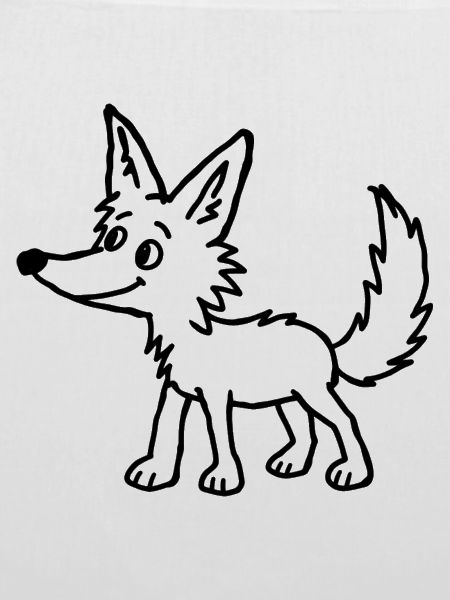 Kindliche Wolf-Kritzelei