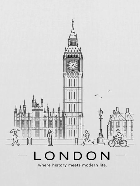 Big Ben Line Kunst