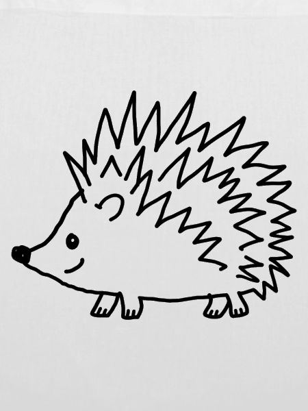 Handgezeichneter Igel – Niedlicher Doodle-Stil