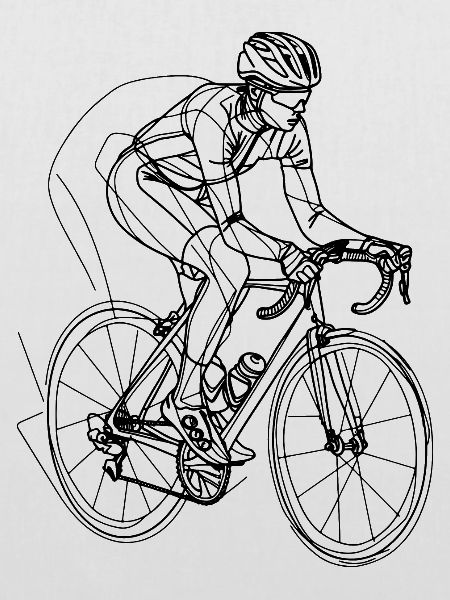 Radfahrer Skizze
