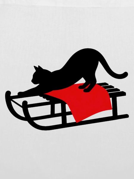 gatto_nero_sulla_slitta_con_copertina_rossa