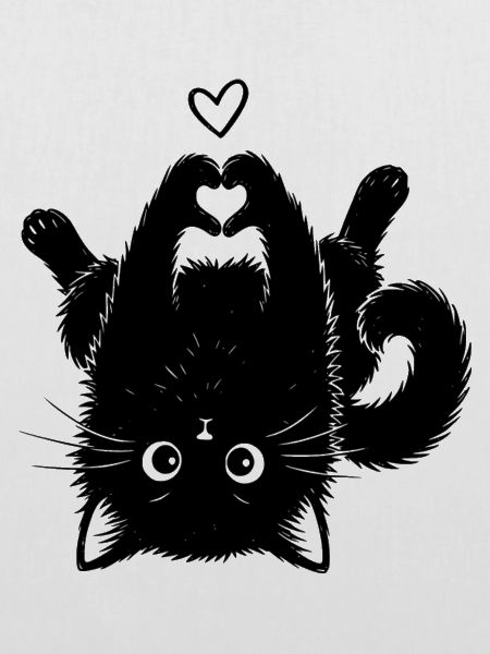 Süße schwarze Katze