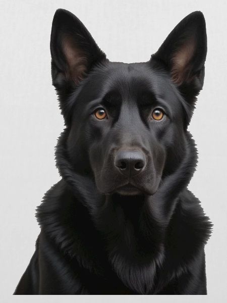 Schwarzer Schäferhund Portrait