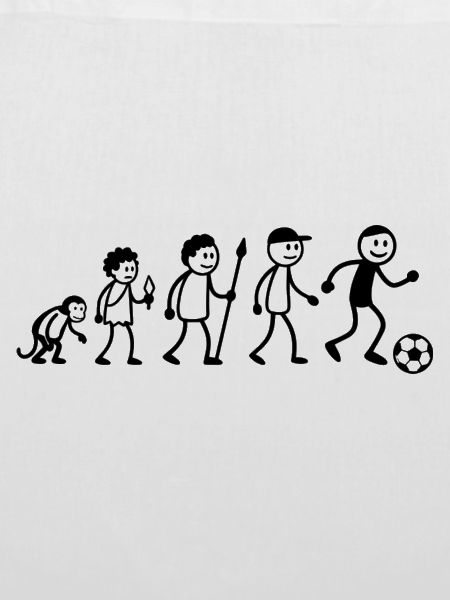  Evolution Fußballer Strichmänchen Fußballspieler