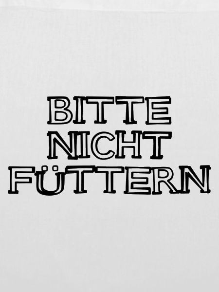 Bitte nicht füttern Schriftzug handgezeichnet
