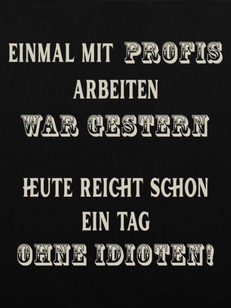 Einmal mit Profis arbeiten