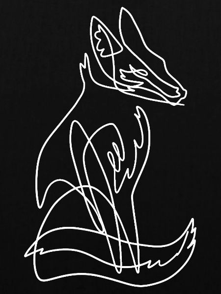 Flinker Linienfuchs Zeichenkunst
