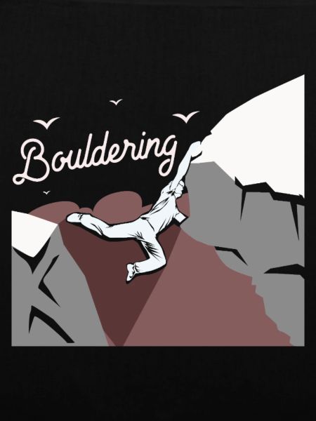 Kraftvoller Boulderer Grifftechnik