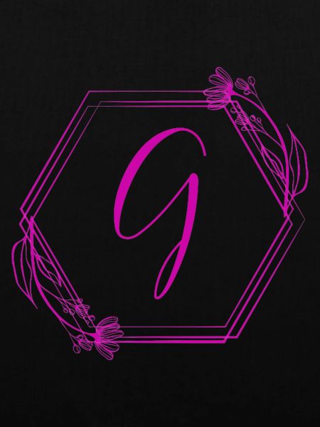 G Blütenmonogramm im Hex-Frame