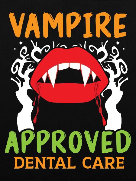Vampir-geprüfte Zahnpflege.