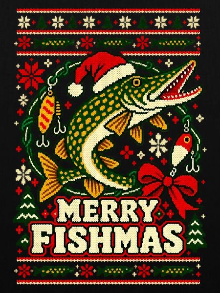 Weihnachten Hecht Angler Fishmas
