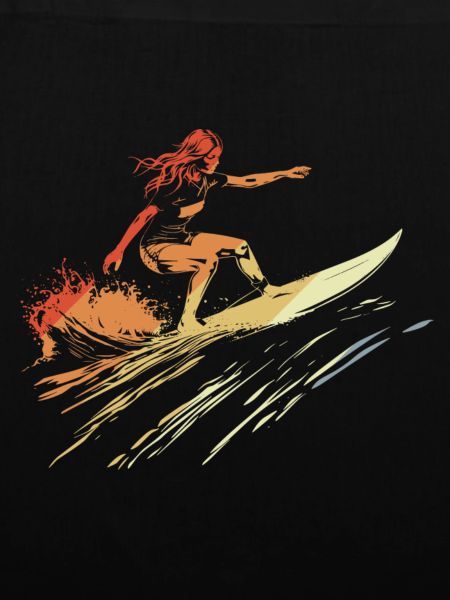 Retro Surfer Frau
