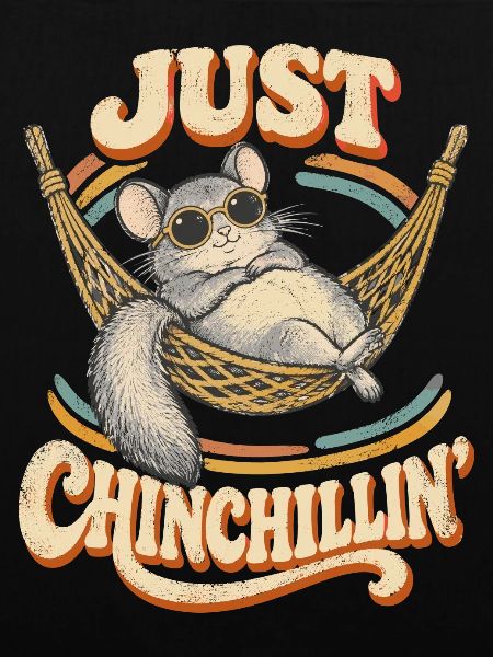  Just Chinchillin Retro Chinchilla Hammock
