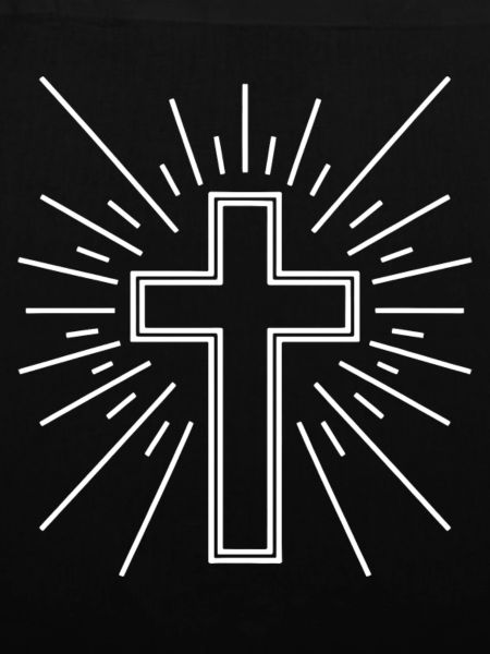 Strahlendes Kreuz-Emblem