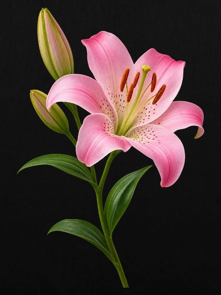 Rosa Lilienblüten-Grafik