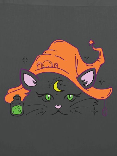 Halloweenkatze Hexenhut