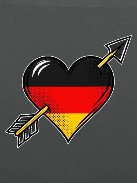 Deutschland Flagge Herz mit Pfeil